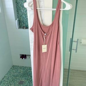 Tularosa - The Willa Tank Dress (two, never worn, tags still on — pink; white)